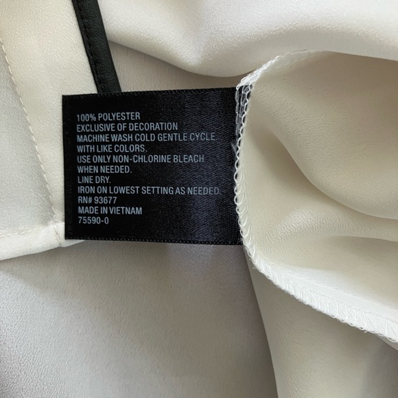 Worthington Off White Button Up Lightweight Blouse Size PXL New With Tags - Picture 8 of 8